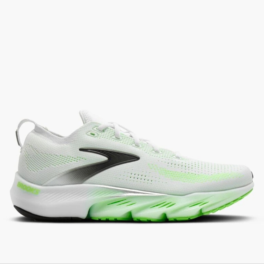 BROOKS GLYCERIN FLEX | MEN'S | COLOR WHITE-GREEN GECKO-PHANTOM | WIDTH MEDIUM D